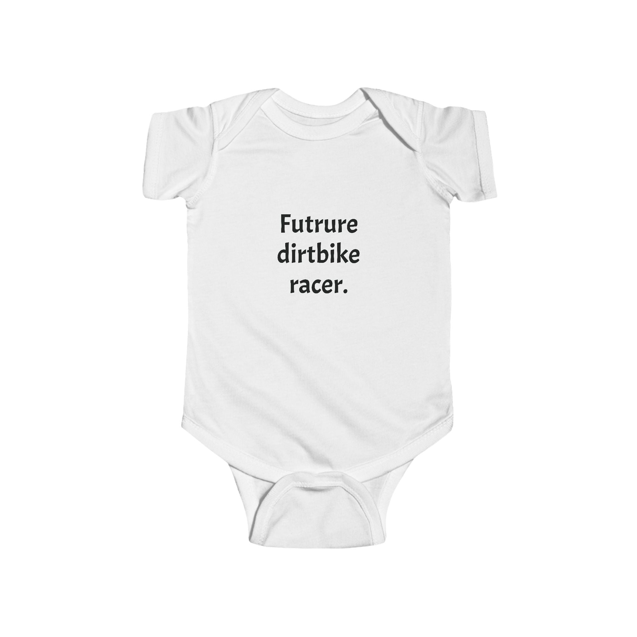 Infant Bodysuit — "Future Dirtbike Racer" Funny Baby Onesie for Moto-Loving Parents